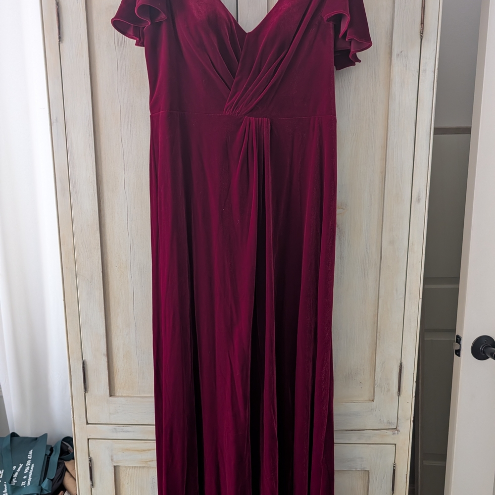 Azazie Burgundy Prom Dress